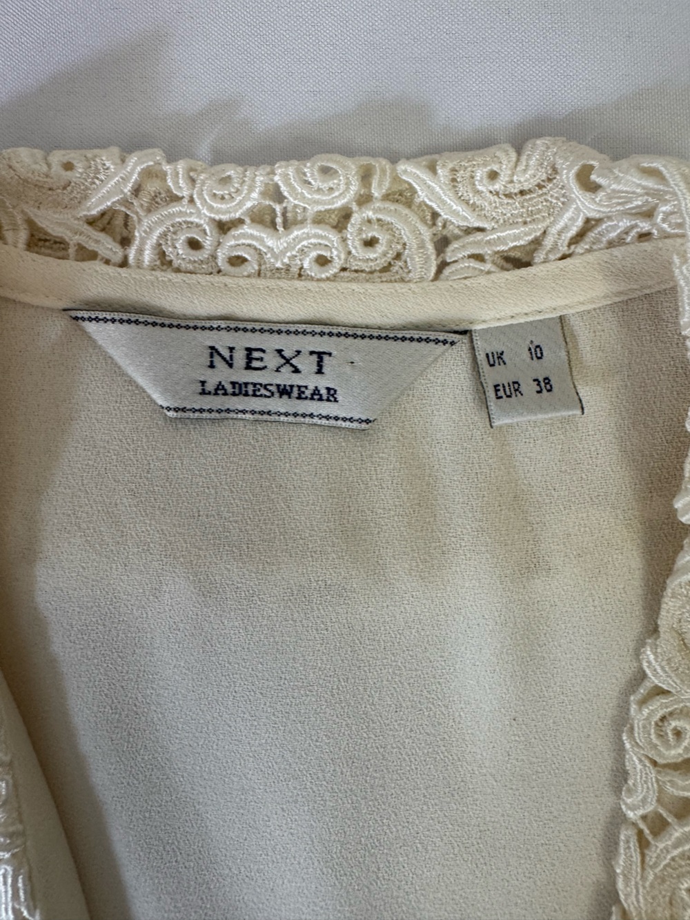 Vintage Next Ladieswear Cream Lace Vest Top Small S - Picture 3 of 10